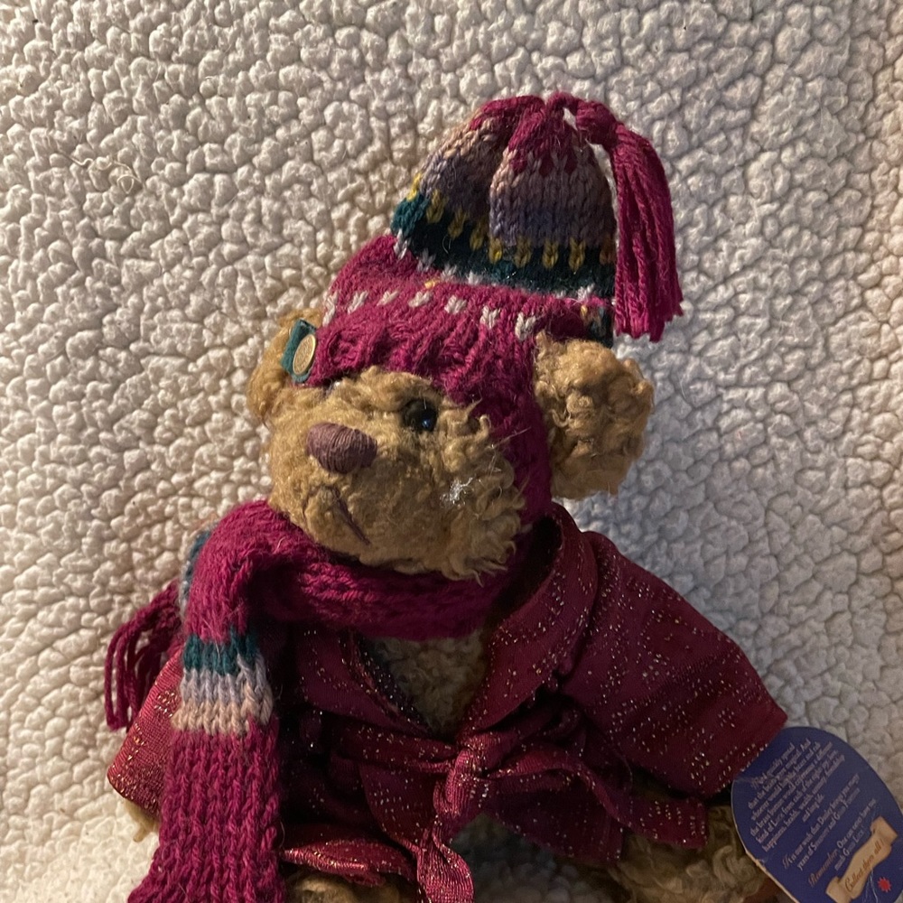 Brass button teddy bear